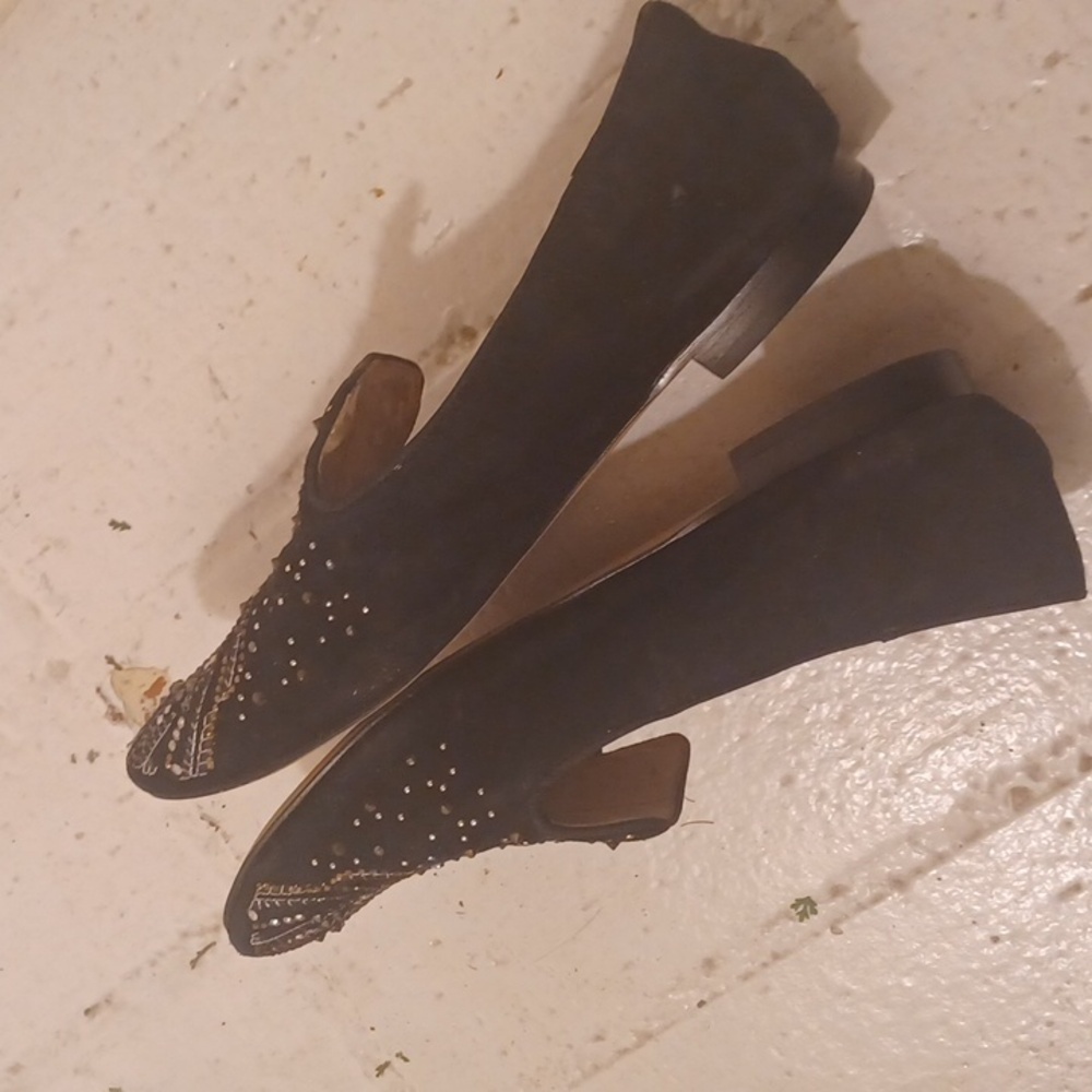 Sam Edelman black Crystal Sparkle suede studded loafers Sparkle Party Shoe - Picture 7 of 9